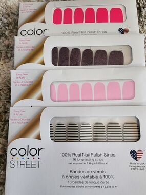 4 Color Street Nail Polish Strips - Variety Pack